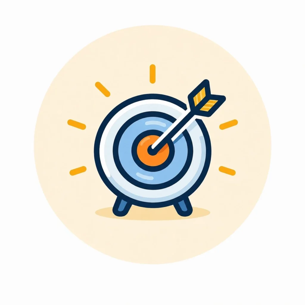 Clear Guidance Target icon representing clear and practical money guidance
