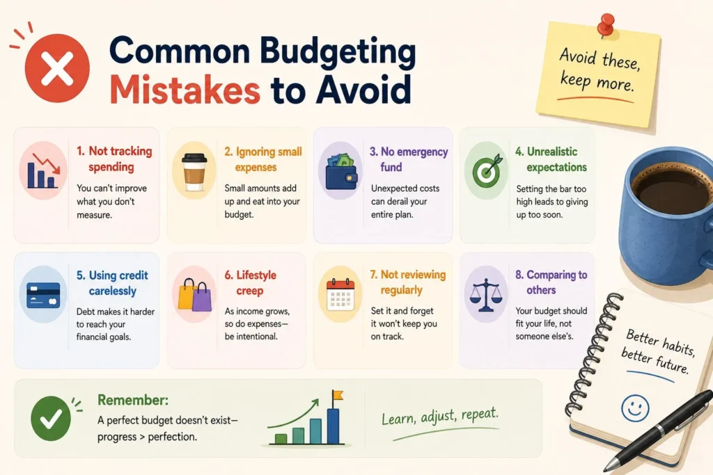 Common Budgeting Mistakes to Avoid Common budgeting mistakes beginners should avoid